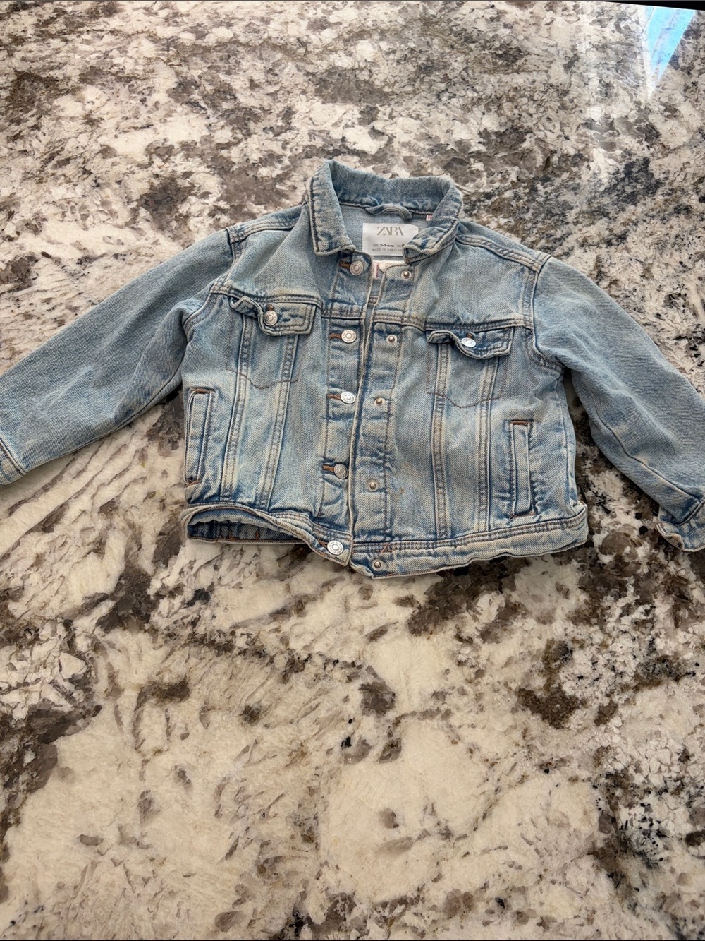 ZARA Kids Light Denim Jean Jacket “Avery” - Pale Blue